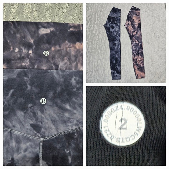 Lululemon Align Diamond Dye High Rise 26" Legging Sz 2  Lot Of 2 - Picture 1 of 12